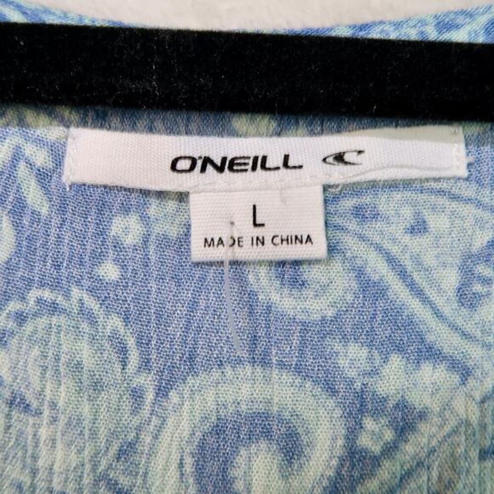O'neill ALENA CROP TOPFront Tie Long Sleeve Crop Blue Size Large - Picture 4 of 6